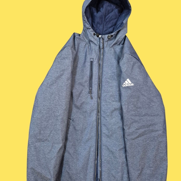 Adidas Men's Blue Hooded Jacket